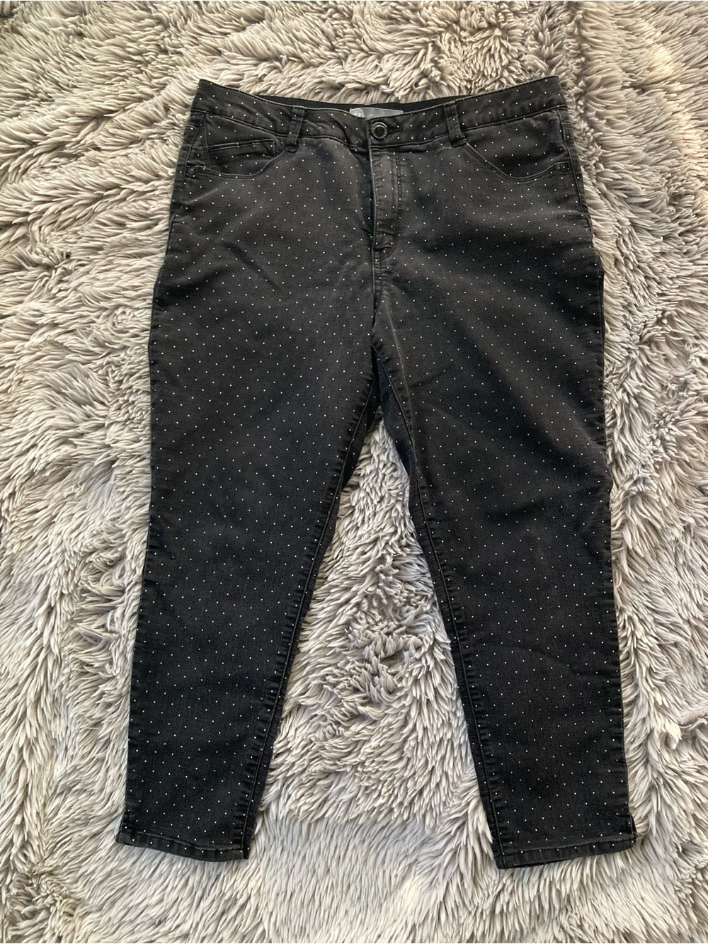 Wit & Wisdom 12P Black Waistband Pants with Polka Dot